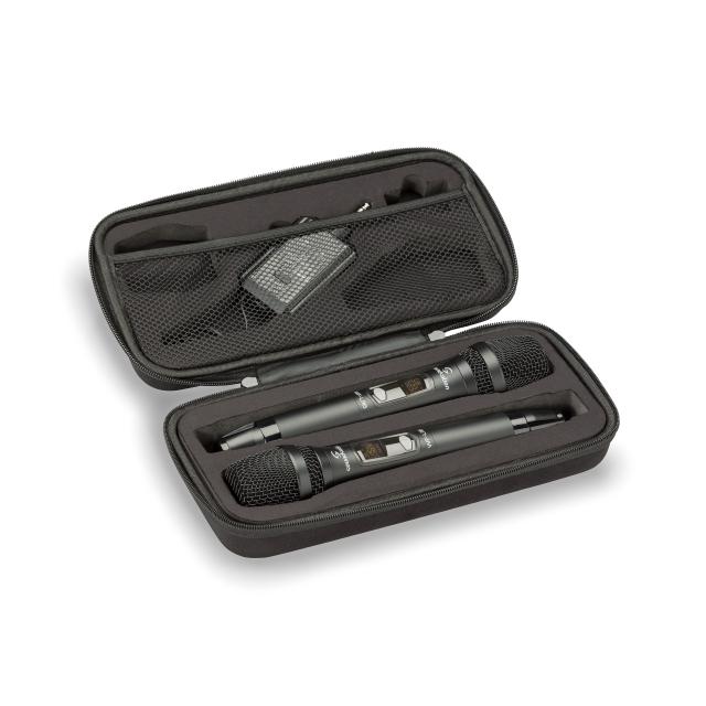 Sistema wireless compatto UHF doppio con 2x16 canali - 606-613.5MHz
