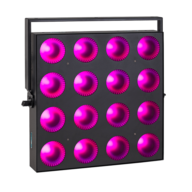 Set of 2x slim 16x30W RGB COB blinders with Flight case