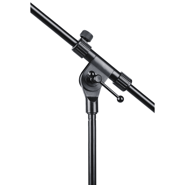 Microphone boom stand with tripod base