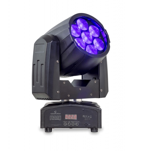 TESTA MOBILE LED WASH CON ZOOM SOUNDSATION MOOD 715Z WASH 7 X 15 W