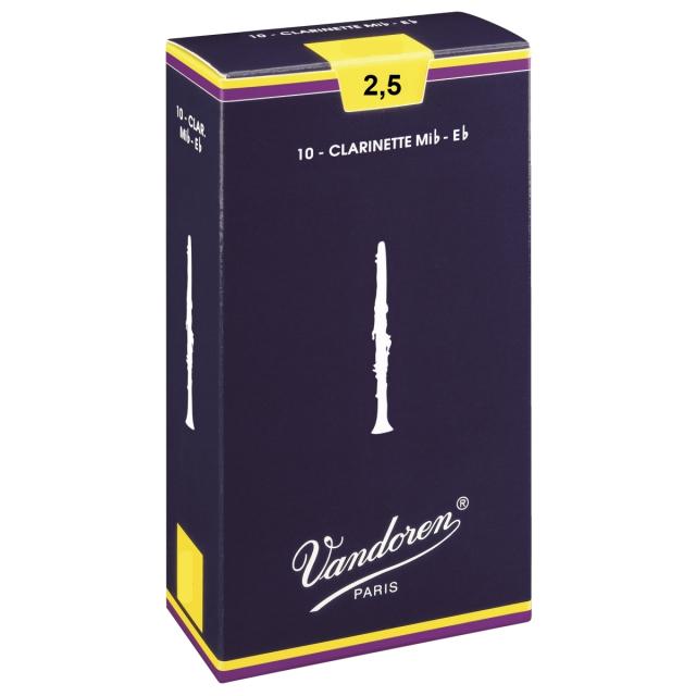 Confezione da 10pz di Ance per Clarinetto in Mib 2,5 Traditional