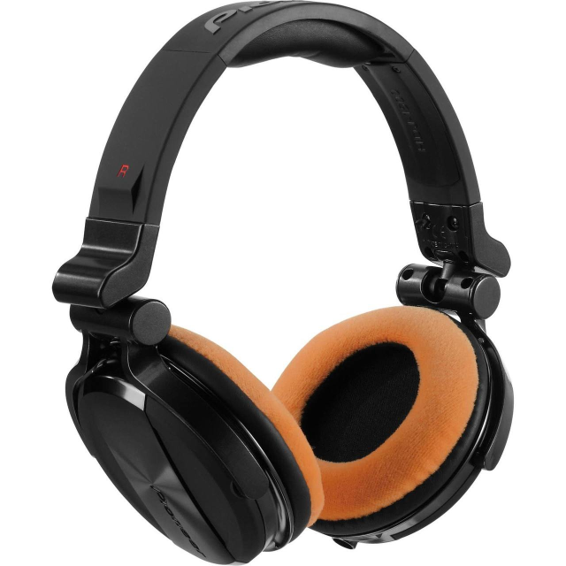 Earpad Set VELOUR for Pioneer HDJ-1500 - tangerine