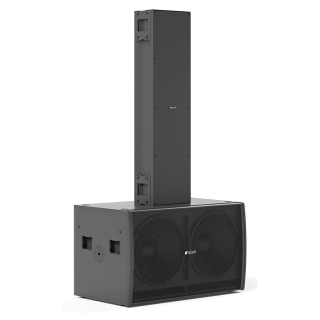 Sistema passivo con 2 subwoofer da 18” e array coassiale slim 4x12” con tecnologie PAT® e SAT® (colore Nero)