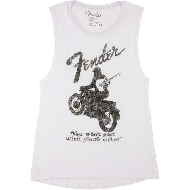 Fender® Jaguar® Women's Sleeveless T-Shirt White L