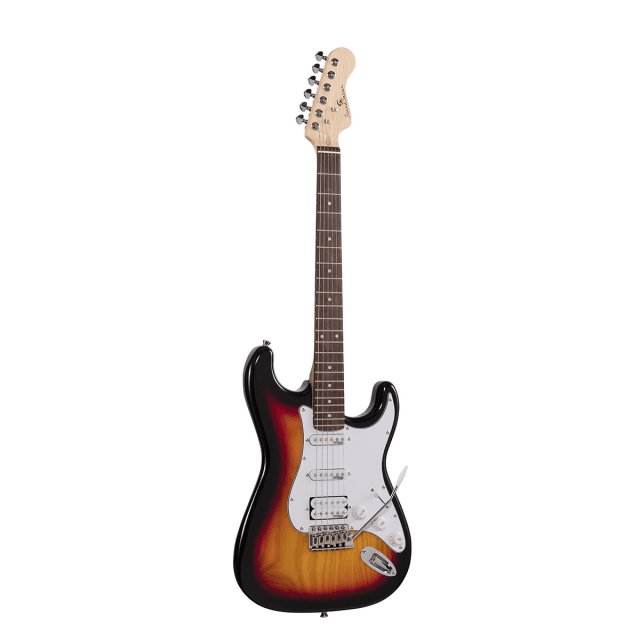 Double cutaway electric guitar with 2 single coils + splittable humbucker and self-locking tuners (Wilkinson equipped, eco-rosewood fretboard)