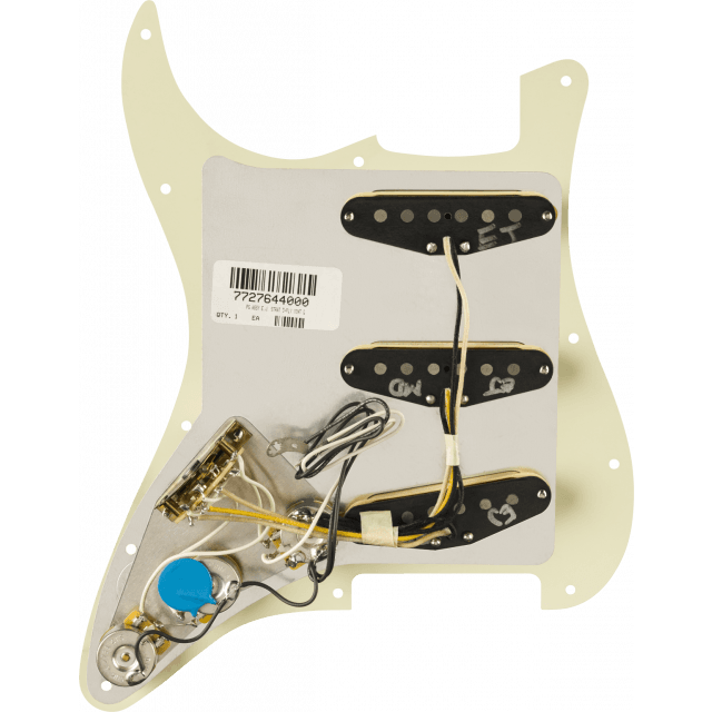 Pre-Wired Strat® Pickguard, Eric Johnson Signature, Mint Green 11 Hole PG