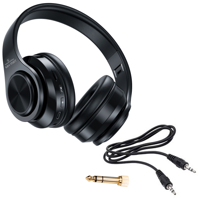 Adjustable Stereo Headphones with "BT Audio Streaming" function and Audio Player