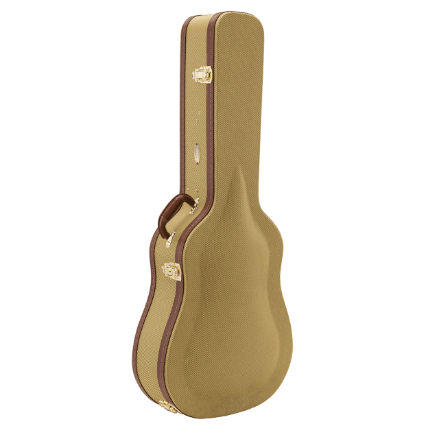 Archtop hardcase for classic guitar in tweed covering