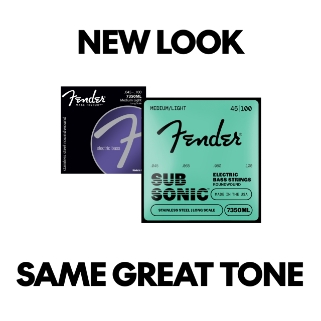 SubSonic™ 7350M Bass Strings, Stainless Steel, Long Scale, Gauges .045-.100, 0737350405