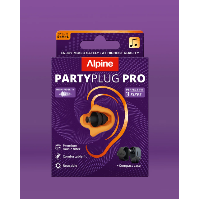 Tappi per le orecchie ad altà fedeltà per festival, concerti e club - nero