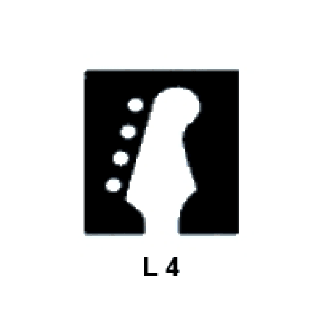 Electric Bass Machine Heads Set, L4, Chrome