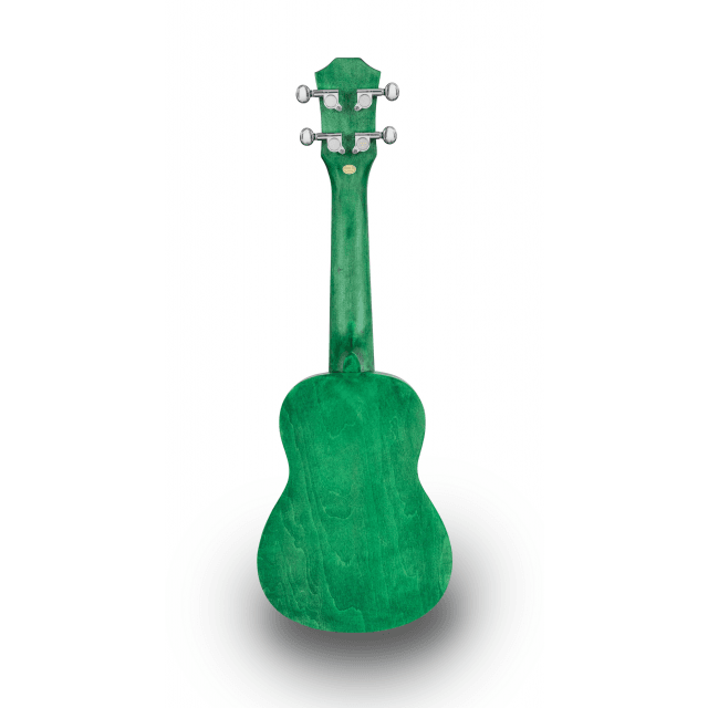 Soprano ukulele with inlaid drawing and bag