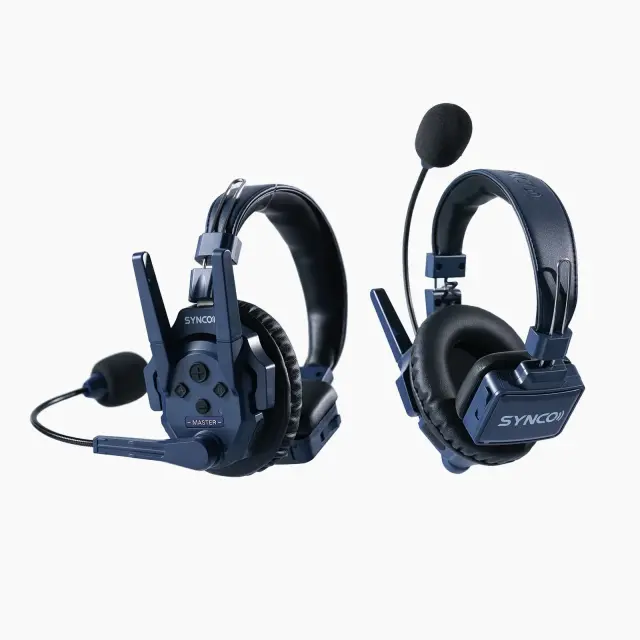 (20x unit, single-ear) 2-Way Intercom Communication Headset, 500m Transmission Range with Master-Free Connection, App Control, Team Expansion and Smart Group Management