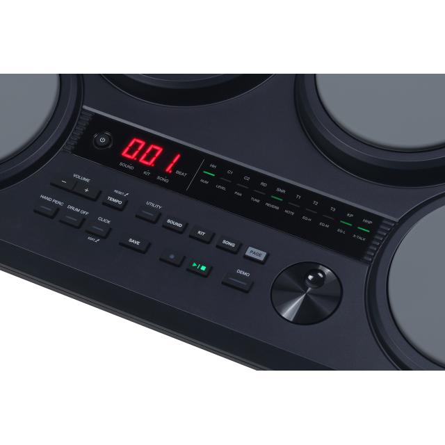 Drum kit portatile con 8 pad in gomma sensibili al tocco e 2 pedali