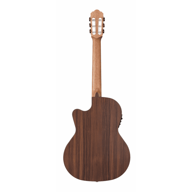 All solid hybrid cutaway guitar with cedar top in open pore satin finish w/preamp - Thin Line version (Made in Europe)