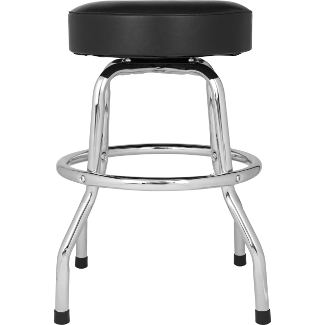 Fender™ Custom Shop Chevron Logo Barstool, Black/Chrome, 24"