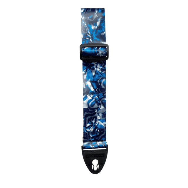 D'Andrea guitar strap ACE VINTAGE VINYL series - APV2 (Blue Swirl Pearl)