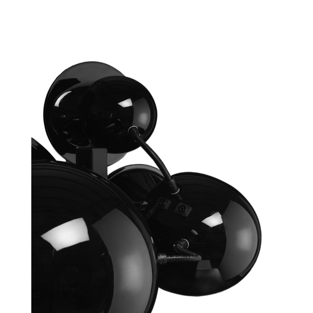 Three-way passive design speaker with 12“, 8” and 1.5” drivers (black)