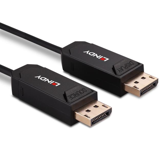 20m Fibre Optic Hybrid DisplayPort 2.0 UHBR10 Cable