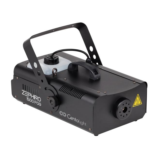 Potente macchina da fumo con interfaccia DMX, comando a filo e radiocomando.