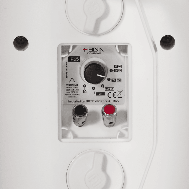 4" Waterproof 2-way Passive Wall-Mount Speaker Pair, White