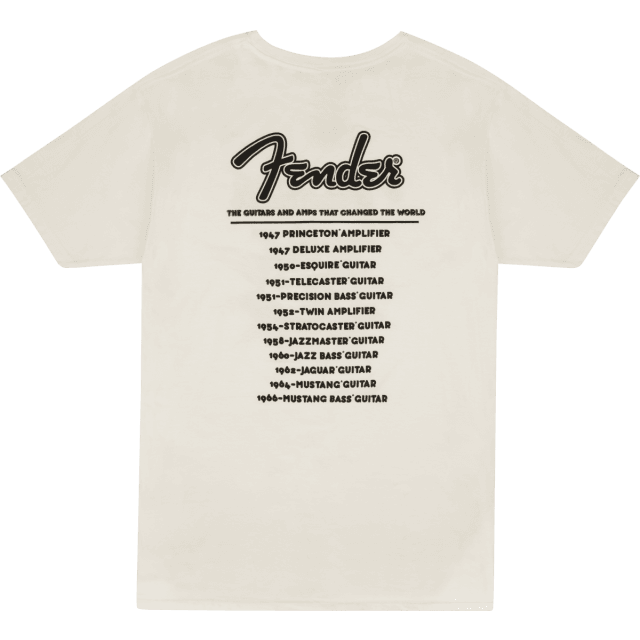 Maglietta Fender® World Tour, bianco vintage, XL