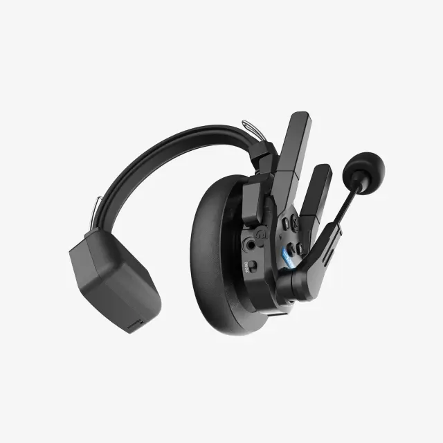 (9x unit, single-ear) 2-Way Intercom Headset Communication System, 500m Transmission Range