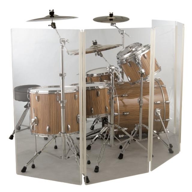 Drum shield da 122 cm 5 sezioni in materiale acrilico