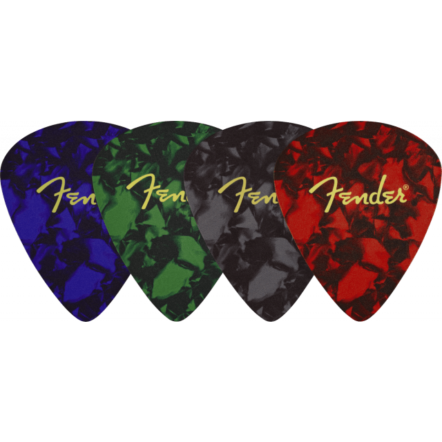 Fender® Pick Shape Logo Coasters, 4-Pack, Multi-Color
