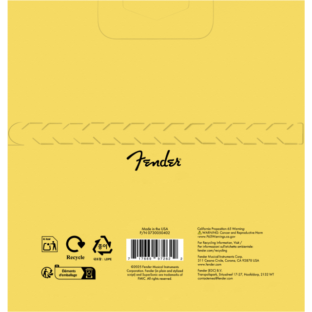 Muta Fender SuperSonic™ 50H Guitar Strings, Flatwound Stainless Steel, Ball End,  .011-.050, 0730050402