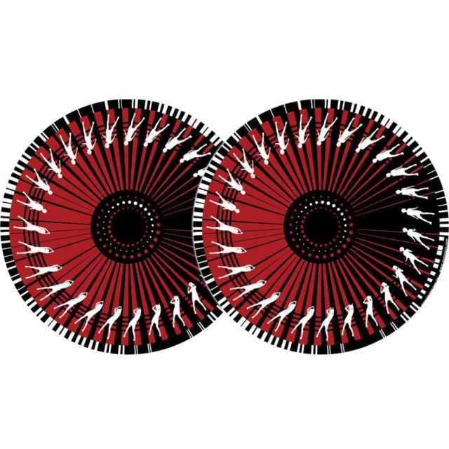 2x Slipmats - Dance - red