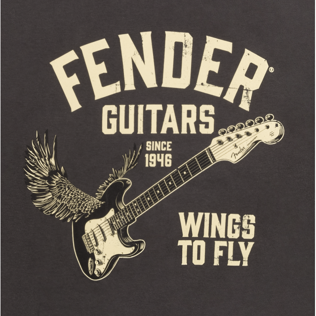 Fender® Wings To Fly T-Shirt, Vintage Black, XL