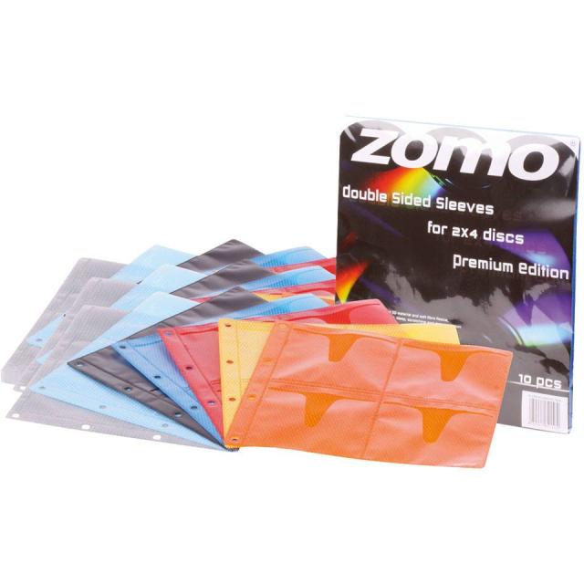CD Sleeves Premium 10 x 8 CDs - rosso