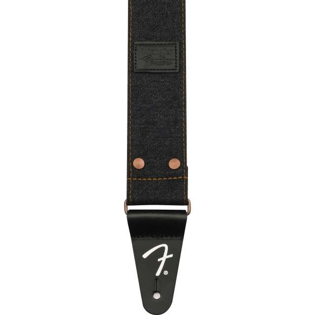 Tracolla in denim rivettato Fender® x Wrangler®, Black