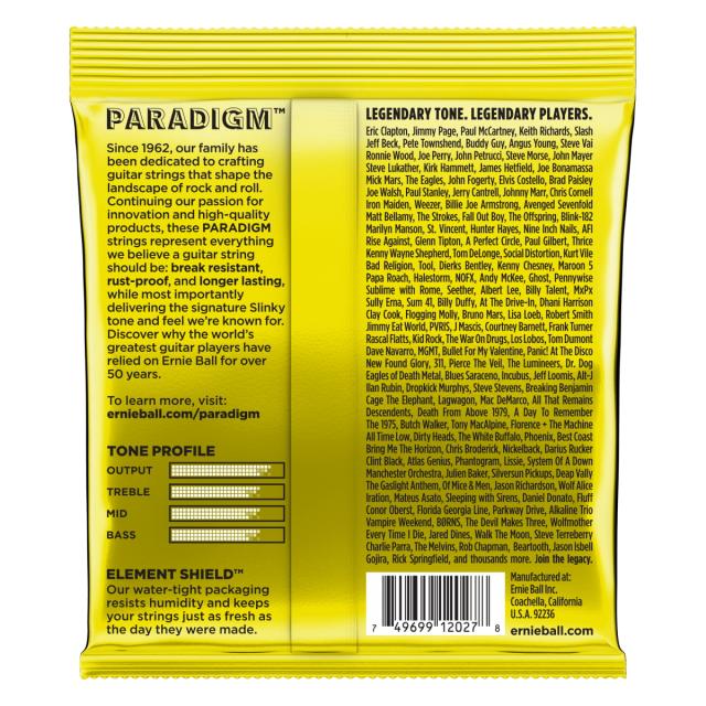 Beefy Slinky Paradigm electric guitar strings