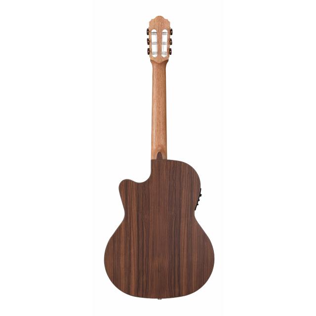 All solid hybrid cutaway guitar with cedar top in open pore satin finish w/preamp - Thin Line version (Made in Europe)