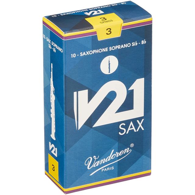 3 Soprano Saxophone Reeds V21 Pack 10pcs