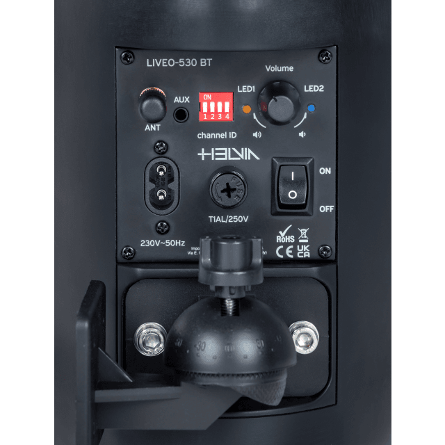 5.25" 2-Way Active Wall-Mount Speaker Pair with BT control, Black