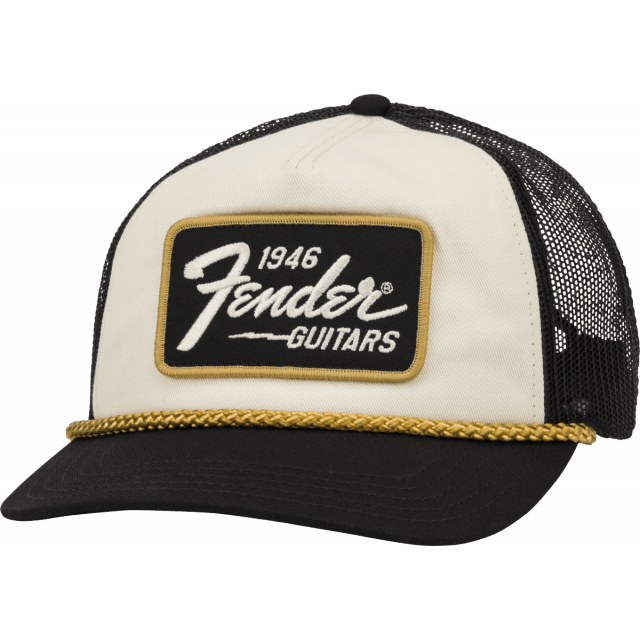 Fender® 1946 Gold Braid Hat, Cream/Black