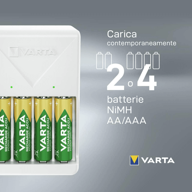 Battery Plug EU Charger includ, 4x 2100 mAh AA batteries
