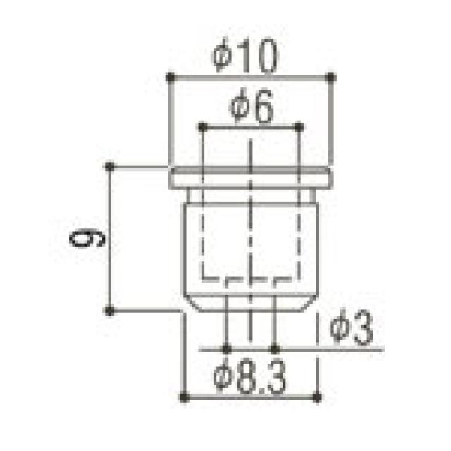 Chrome String Ferrules for telecaster (pack 6 pcs.)