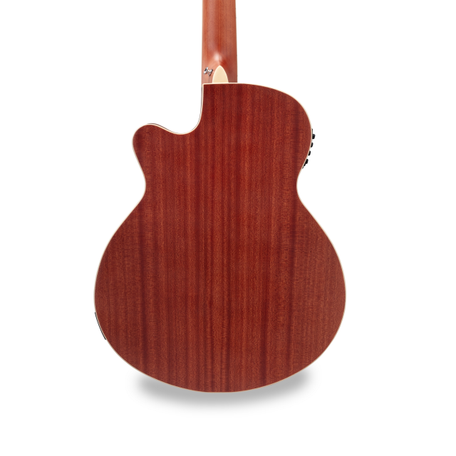 Cutaway acoustic bass with preamp