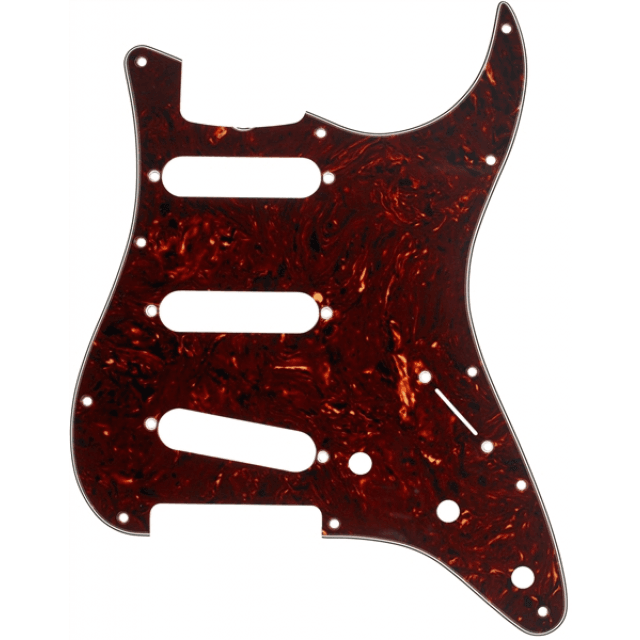 Fender Parts Battipenna Stratocaster Vintage S/S/S, 11 fori di montaggio Tortoise Shell, a 4 strati