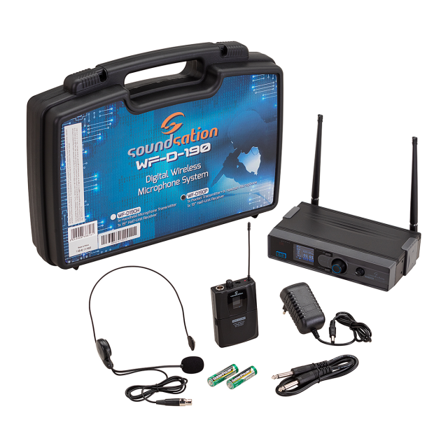90-channel UHF Digital Wireless System with Bodypack and Headset Microphone A1 (521.4 - 549.6MHz)