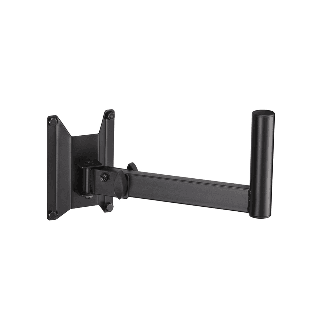 Wall mount speaker stand with inclination adjustment pin