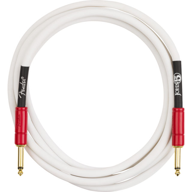 John 5 Instrument Cable, White and Red, 10'