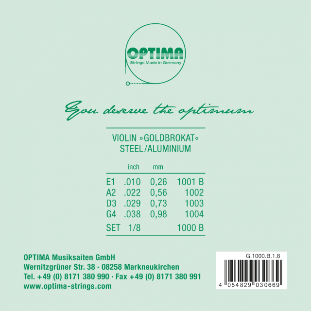 SET OPTIMA GOLDBROKAT 1000 B VIOLINO 1/8