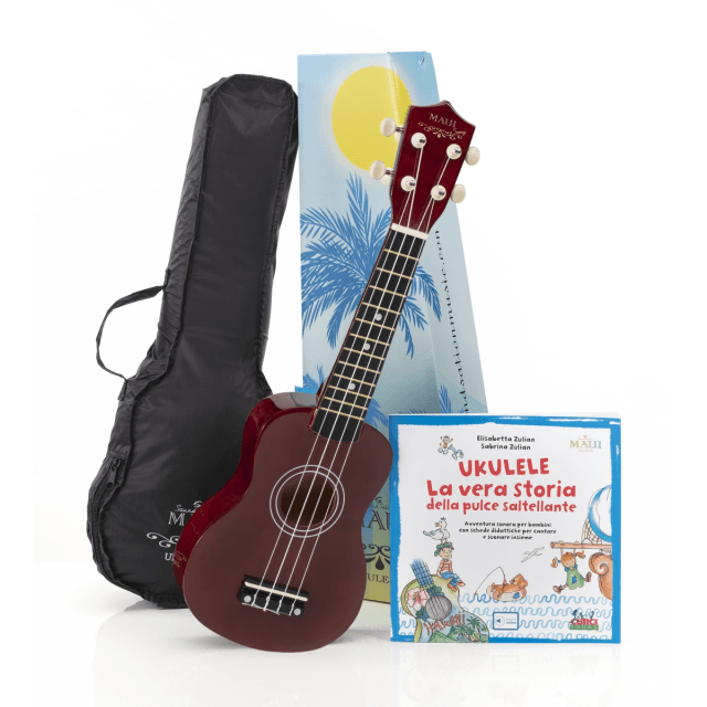 MAUI SUNNY Ukulele with bag and kids edu book (ITA)