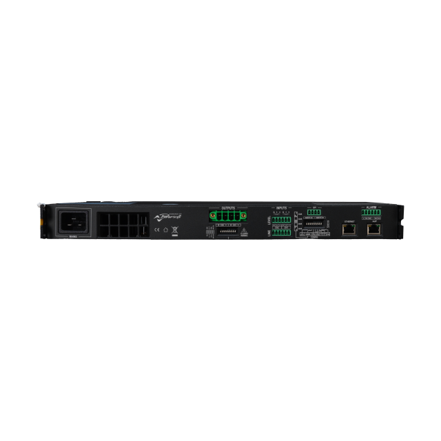 2-Channel Installation Amplifier, 1000 W @ 2 Ω / 800 W @ 4–8 Ω, Integrated DSP, AES67 Networking