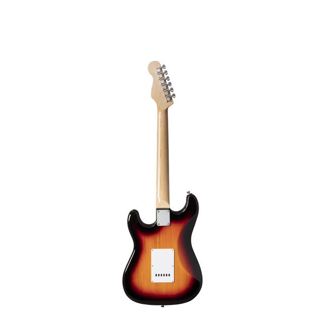 Double cutaway electric guitar with 2 single coils + 1 humbucker